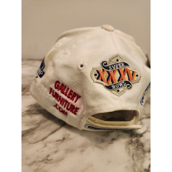 New York Giants XXXV Conference Champions Strap Back Cap Hat White - Picture 5 of 7